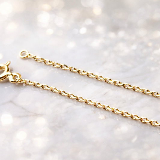Chaîne forçat limée plaqué or 14K – Plaquage épais 3 microns