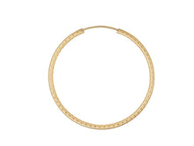 Charger l'image dans la galerie, Boucles d'oreilles créoles effet texturé en or laminé - Gold filled 14 carats