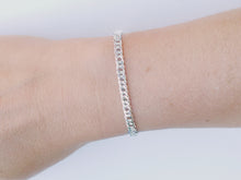 Charger l'image dans la galerie, Gourmette/bracelet en argent 925/1000 - maille rambo