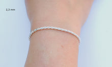 Charger l'image dans la galerie, Bracelet en argent massif 925/1000 - Maille Corde