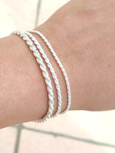 Charger l'image dans la galerie, Bracelet en argent massif 925/1000 - Maille Corde