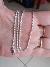 Charger l'image dans la galerie, Chaine en argent massif 925/1000 maille corde 2,3 mm