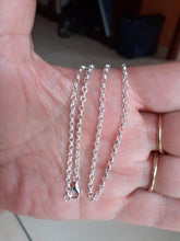 Charger l'image dans la galerie, Chaine en argent massif 925 maille jaseron 2,5 mm