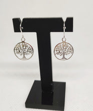 Charger l'image dans la galerie, Boucles d'oreilles argent massif 925/1000 motif arbre de vie