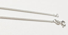 Charger l'image dans la galerie, Chaine argent massif 925/1000 maille gourmette diamantée 1,5 mm