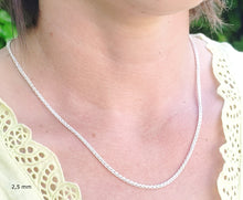 Charger l'image dans la galerie, Chaine en argent massif 925/1000 palmier spiga 2,5 mm