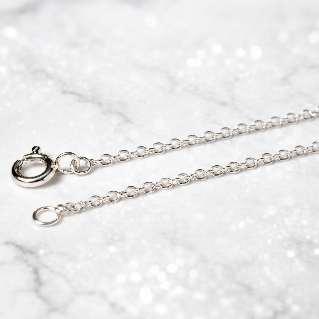 925/1000 solid silver chain, 3.9 mm curb link
