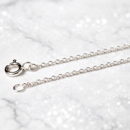 925/1000 solid silver chain, 3.9 mm curb link