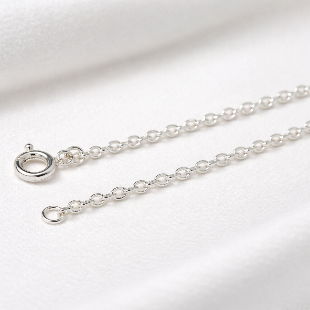 925/1000 solid silver chain, 3.9 mm curb link