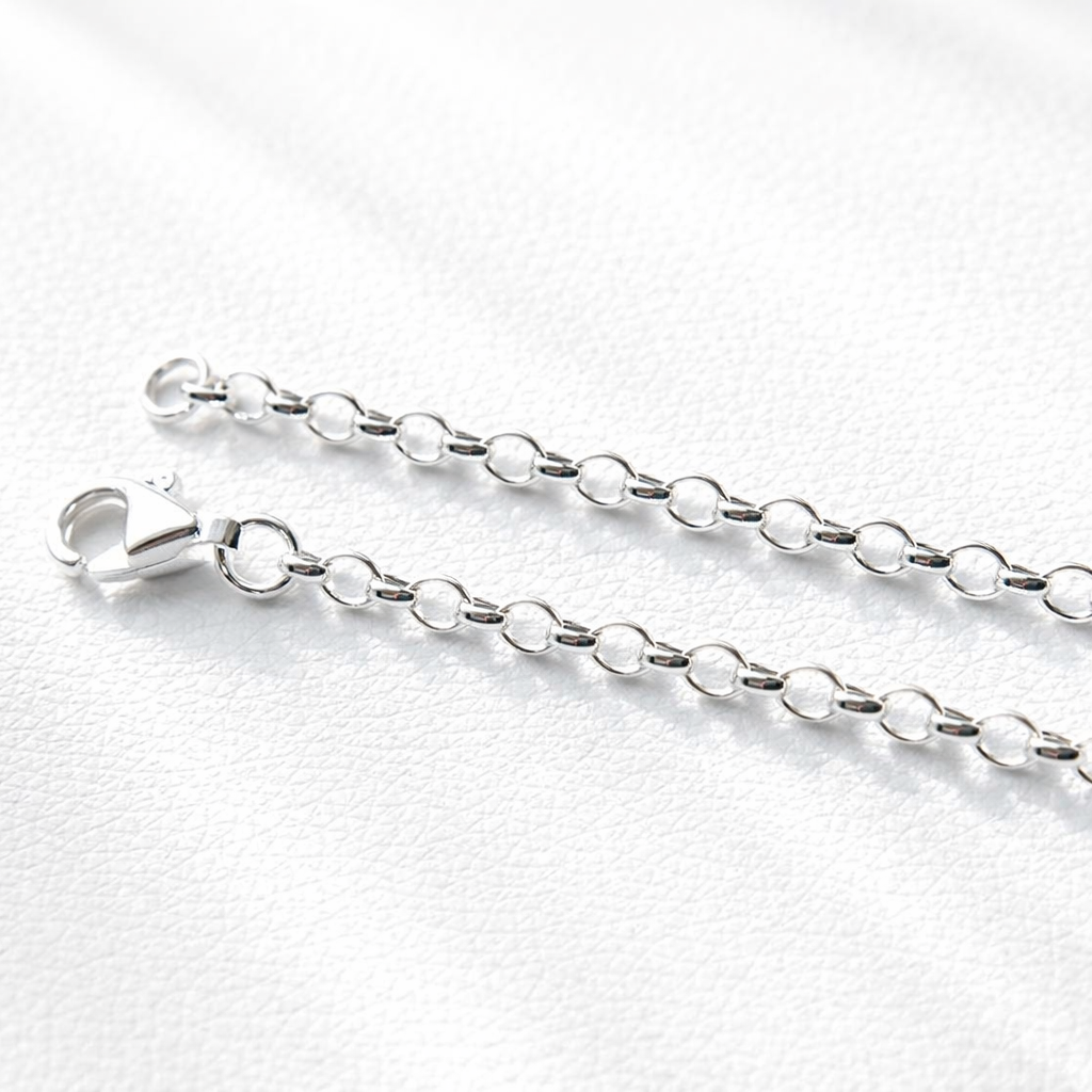925 solid silver chain, 1.4 mm jaseron mesh