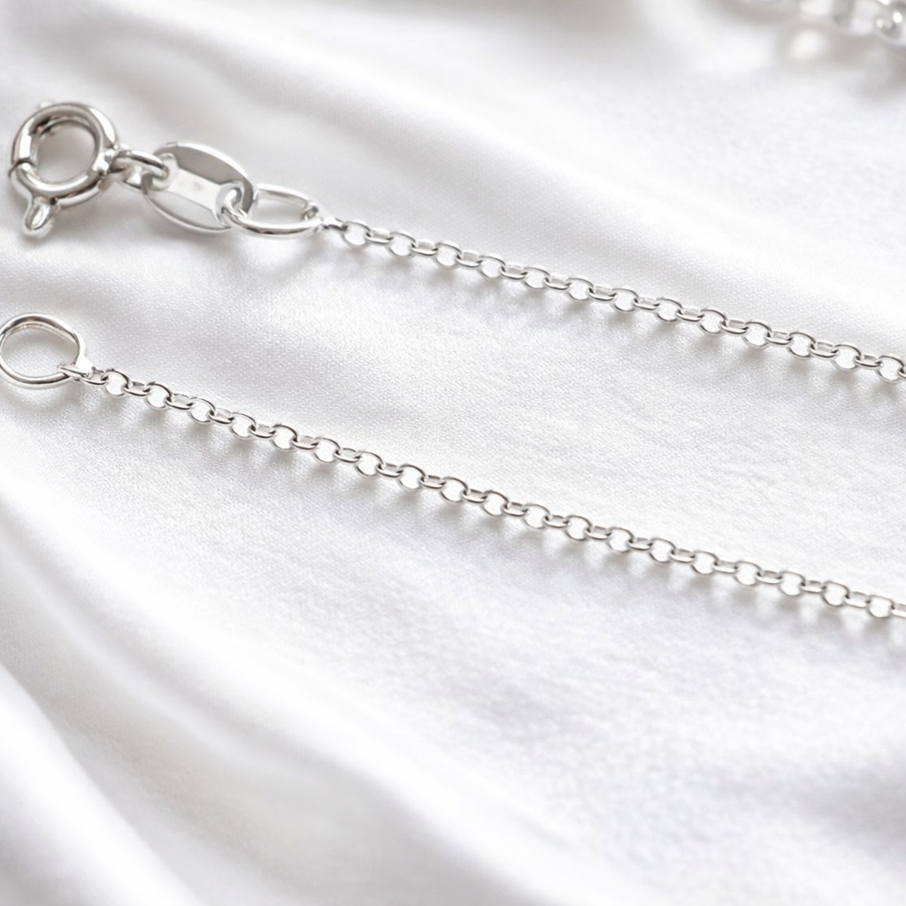 925 solid silver chain, 1.4 mm jaseron mesh