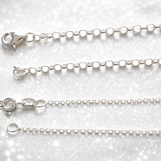 Chaîne jaseron (rolo / belcher) en argent massif 925/1000 – Collier maille ronde argent