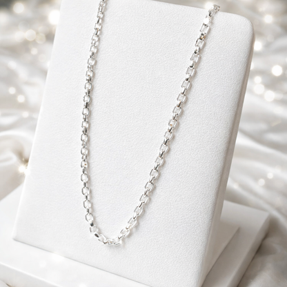 925 solid silver chain, 1.4 mm jaseron mesh