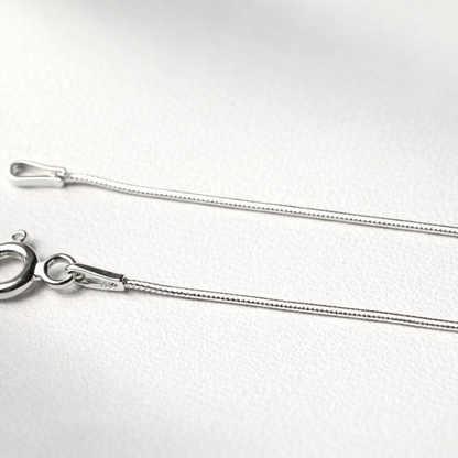 Fine chain in solid silver 925/1000 snake mesh 0.7 mm