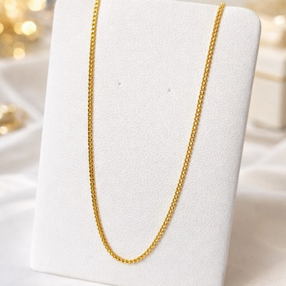 Gold plated diamond curb chain - high quality European gold plated