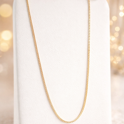 Gold plated diamond curb chain - high quality European gold plated