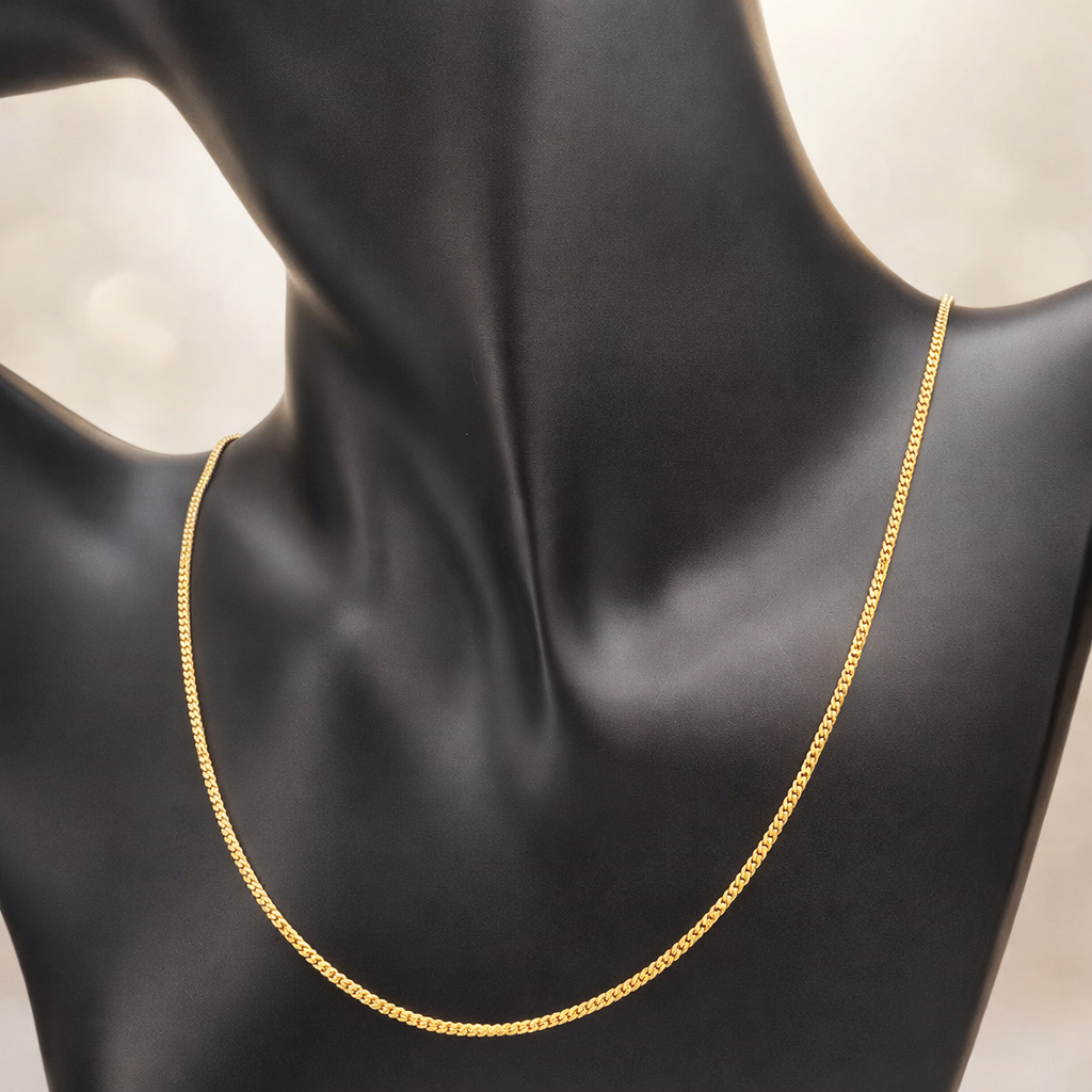 Gold plated diamond curb chain - high quality European gold plated