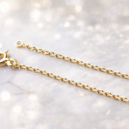 Gold plated chain with diamond-cut curb link - high quality European gold plated
