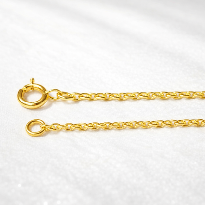 Chaîne corde en plaqué or européen 14K – Maille torsadée – Plaquage épais 3 microns