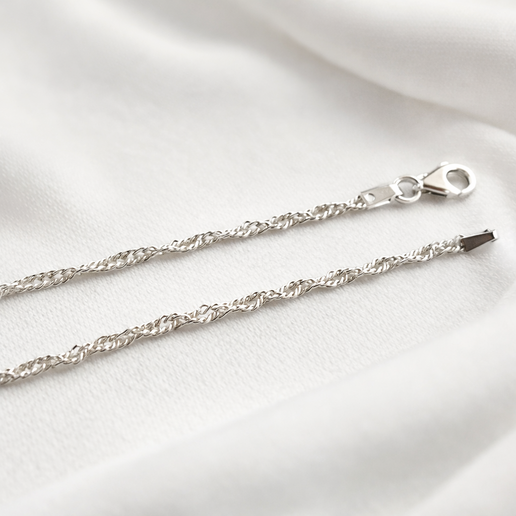 925/1000 solid silver chain twisted 2.2 mm