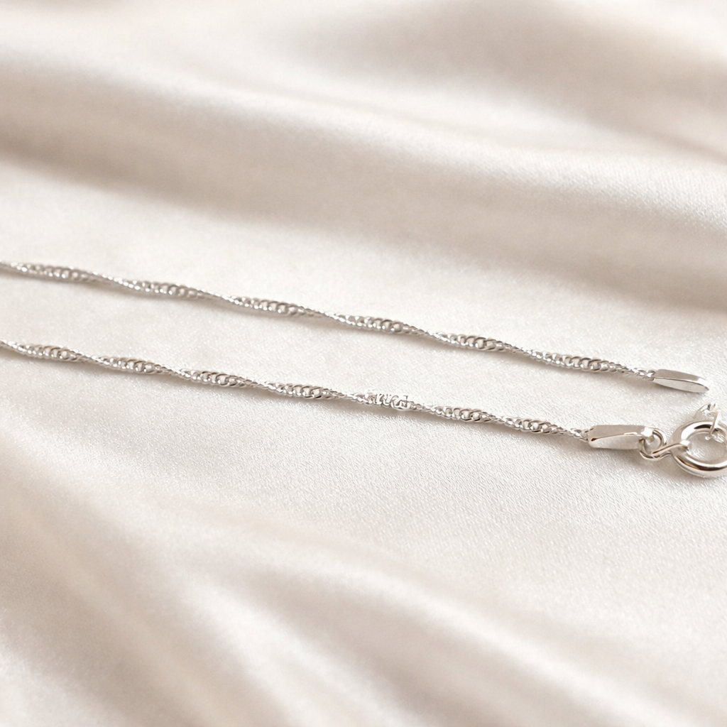 925/1000 solid silver chain twisted 2.2 mm