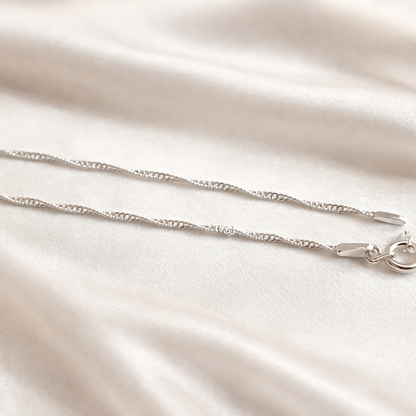 925/1000 solid silver chain twisted 2.2 mm