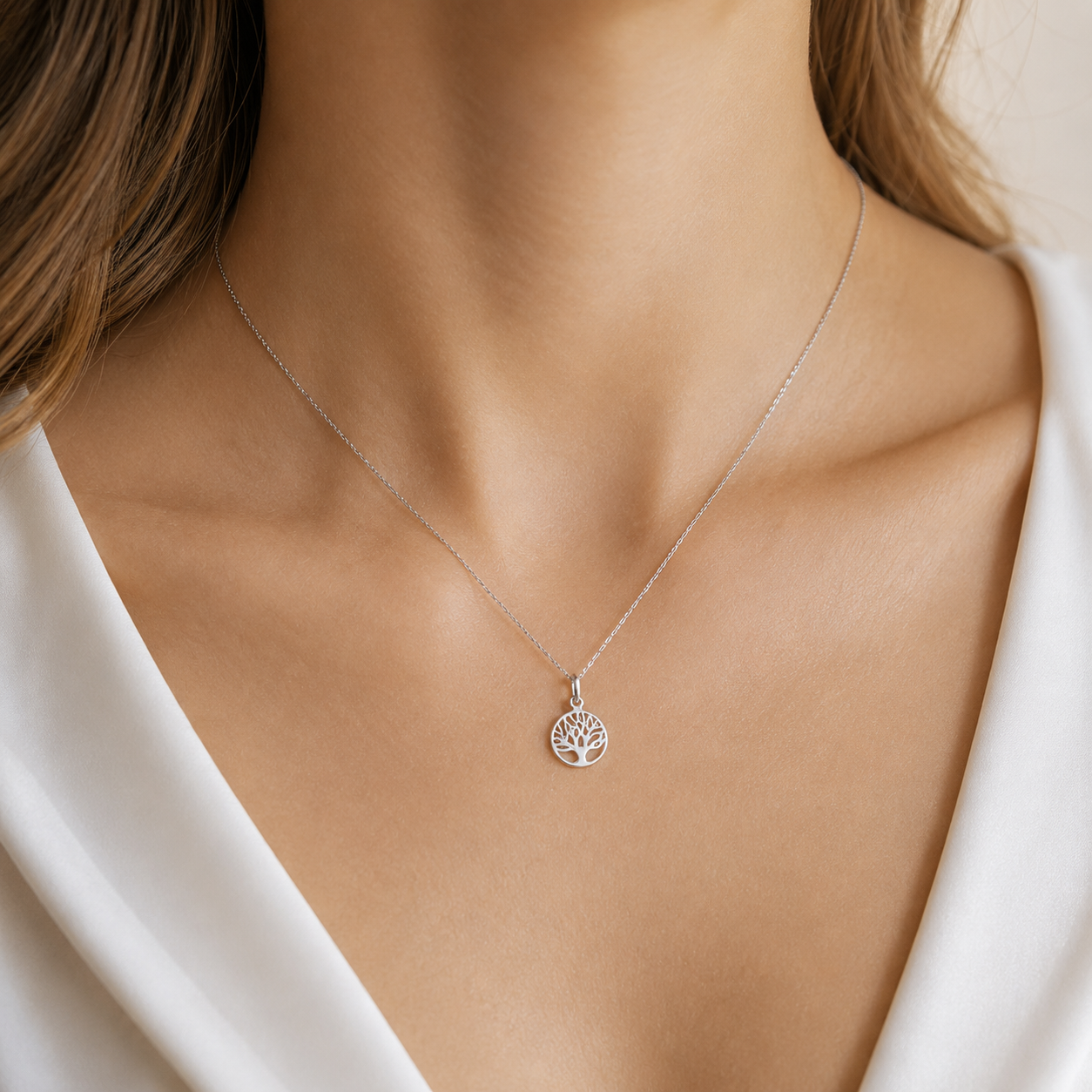 Pendentif arbre de vie en argent massif 925/1000