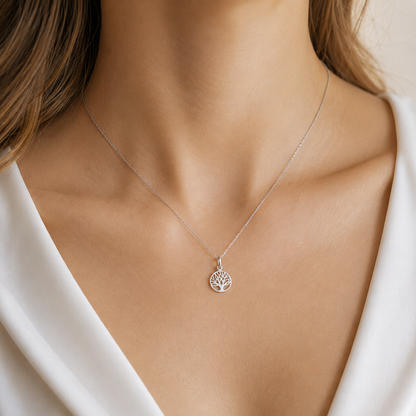 Pendentif arbre de vie en argent massif 925/1000