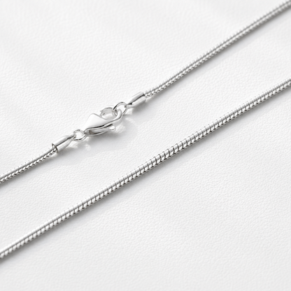 Fine chain in solid silver 925/1000 snake mesh 0.7 mm