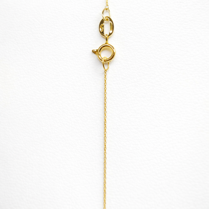 Détail de la maille forçat fine en or massif 18 carats 750 montrant la régularité et la finesse des maillons.