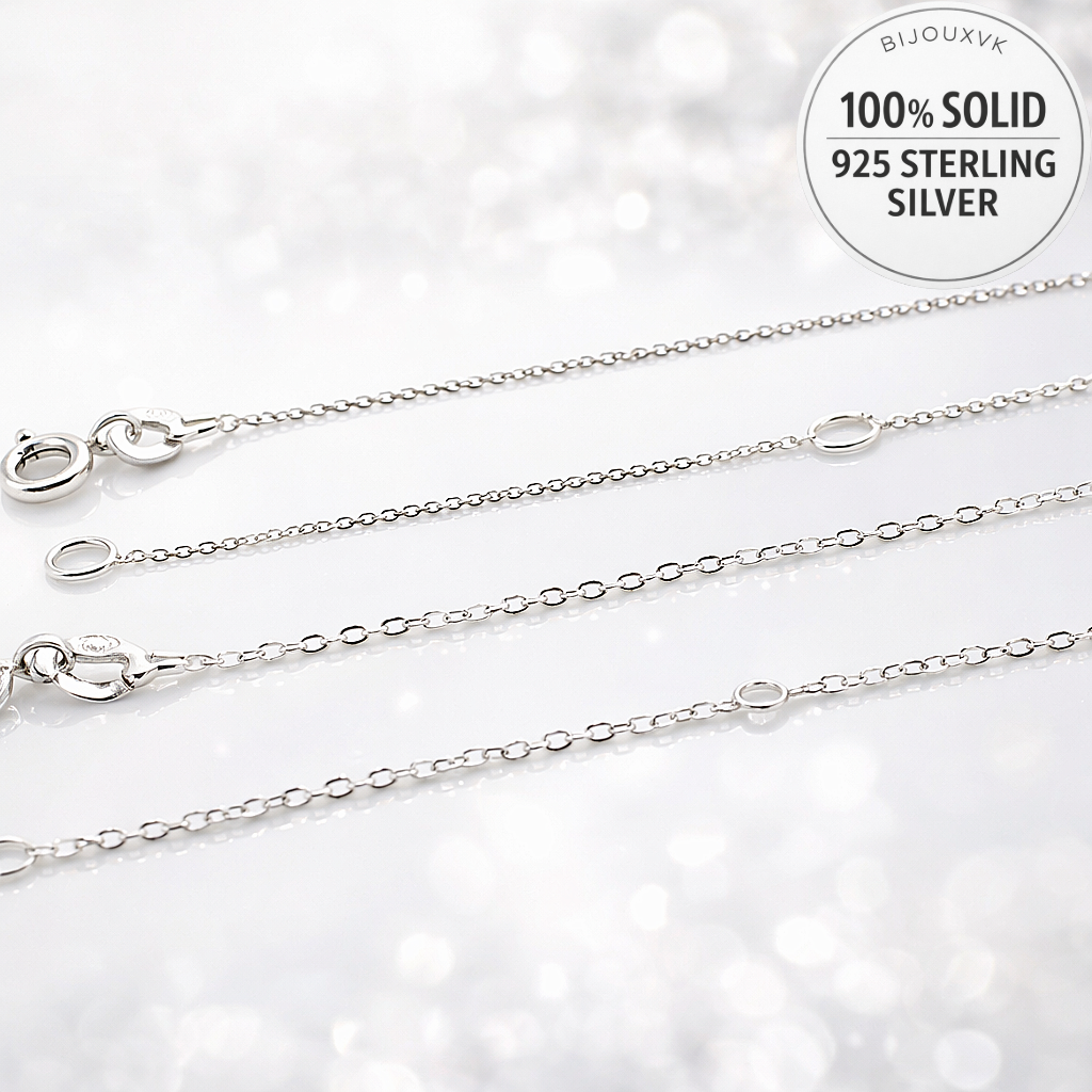 Chaîne maille forçat claire diamantée réglable en argent massif 925/1000 – Collier argent ajustable