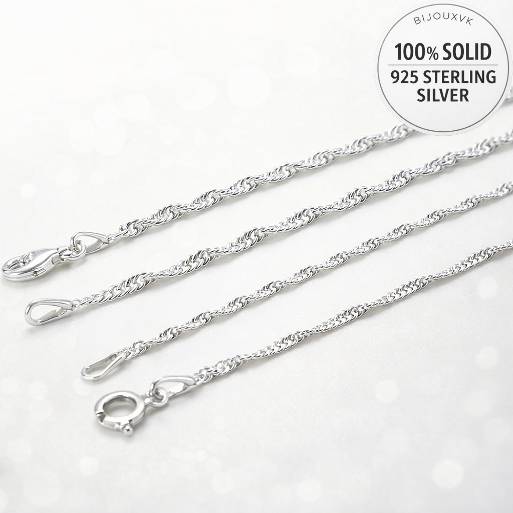 925/1000 solid silver chain twisted 2.2 mm