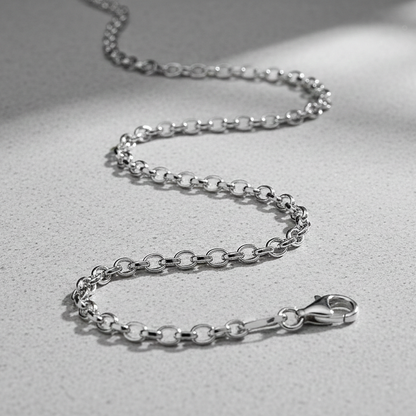 925 solid silver chain, 1.4 mm jaseron mesh