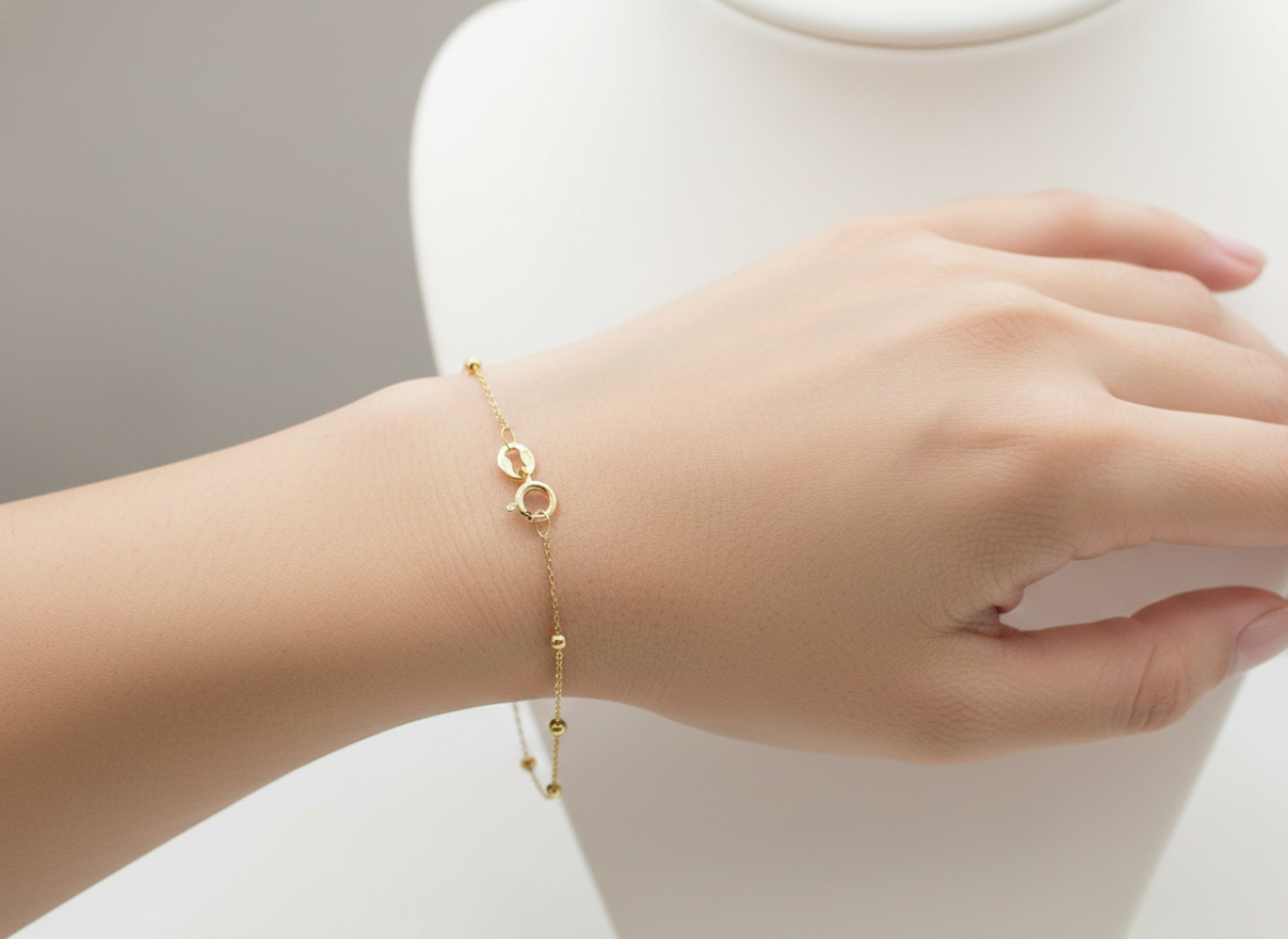 Ball bracelet in solid 18 carat gold - 750/1000 -18K