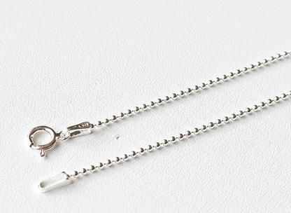 Chaîne maille boule en argent massif 925/1000 – Collier boules serrées argent 925