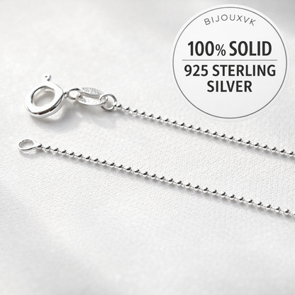 Chaîne maille boule en argent massif 925/1000 – Collier boules serrées argent 925