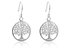 Charger l&#39;image dans la galerie, Boucles d&#39;oreilles argent massif 925/1000 motif arbre de vie
