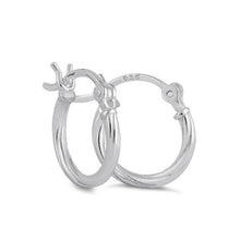 Load image into Gallery viewer, 925 Solid Silver Hoop Earrings - Twisted Hoops
