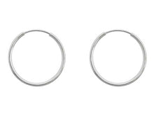 Load image into Gallery viewer, Simple round hoop earrings in 925 silver - 1.5 mm wire
