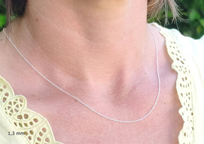925/1000 solid silver chain, 3.9 mm curb link