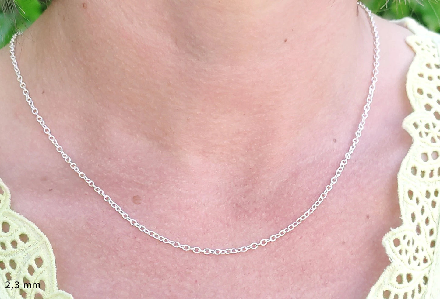 925/1000 solid silver chain, 3.9 mm curb link