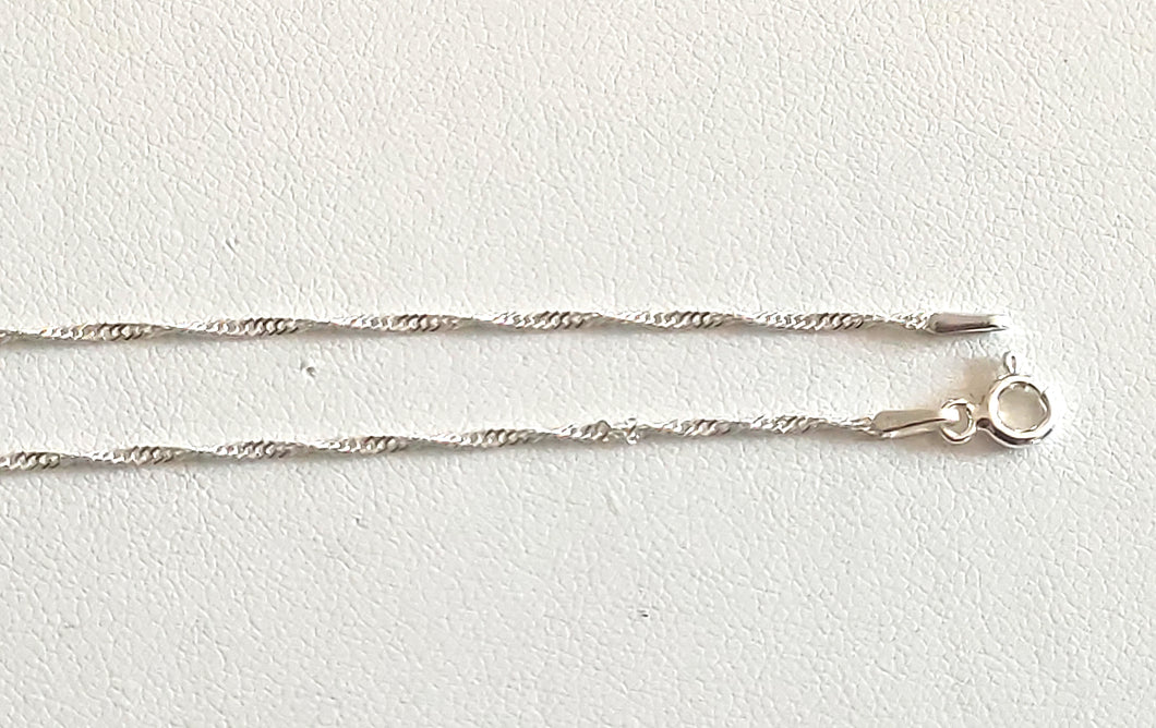 Chaine en argent massif 925/1000 torsadée 1,5 mm