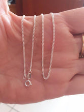 Load image into Gallery viewer, Solid silver chain 925/1000 diamond-cut curb link 1.5 mm
