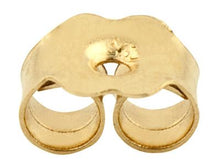 Charger l&#39;image dans la galerie, Fermoir ondulé pour boucles d&#39;oreilles - apprêt poussette/papillon - or massif 18K 750/1000 - poinçon de garantie - vendu par paires
