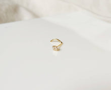 Charger l&#39;image dans la galerie, Piercing de nez or jaune massif 18 carats 18K 750/1000 sertie
