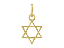 Load image into Gallery viewer, &quot;Star of David&quot; pendant in solid 18 carat yellow gold 750/1000 18K
