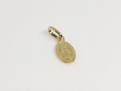 "Virgin Medal" pendant in solid 18-carat yellow gold 750/1000 18K