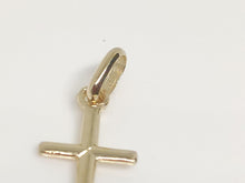Charger l&#39;image dans la galerie, Pendentif croix en or jaune massif 18 carats 750/1000 18K   - avec écrin et sachet cadeau
