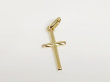 Charger l&#39;image dans la galerie, Pendentif croix en or jaune massif 18 carats 750/1000 18K   - avec écrin et sachet cadeau
