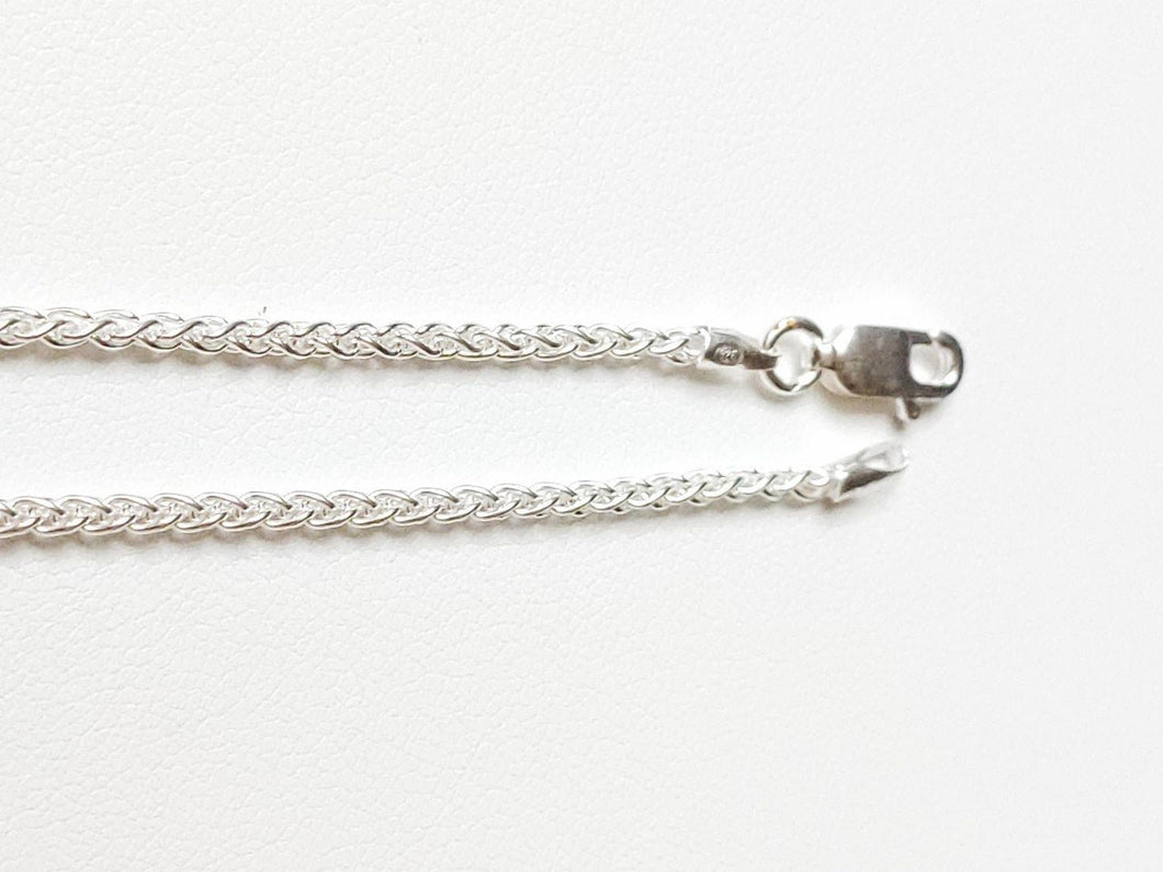 925/1000 solid silver chain palm tree spiga 1.8 mm